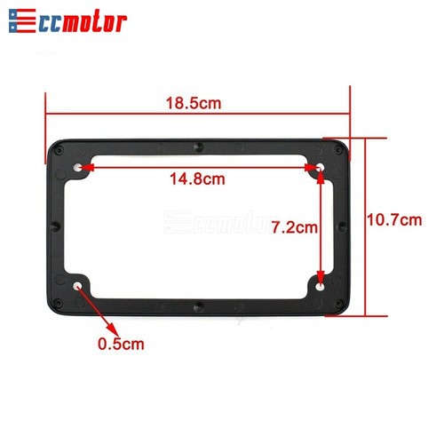 Chrome Billet License Plate Frame for Harley Suzuki Honda Yamaha Kawasaki 4"x 7" - Picture 9 of 9