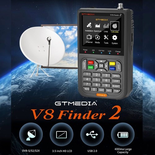 GTMEDIA V8 Finder2 HD Digital Sat Finder Meter DVB-S/S2/S2X Satelliten Messgerät - Afbeelding 2 van 12