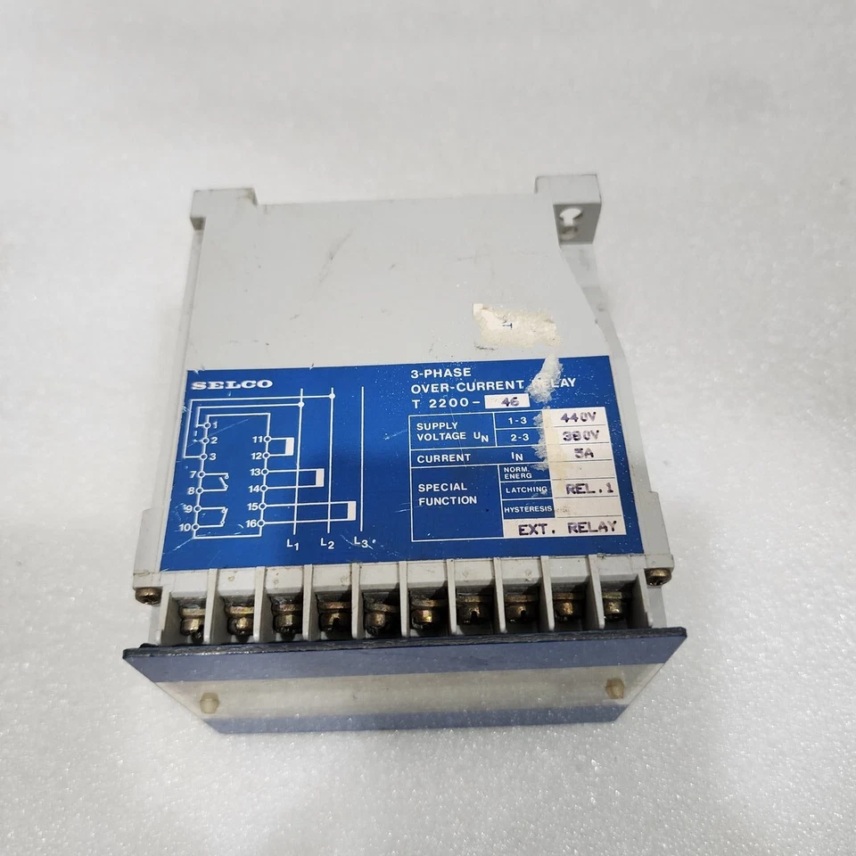 SELCO T2200-46 3PH OVERCURRENT RELAY 380-440V - Image 3 of 4