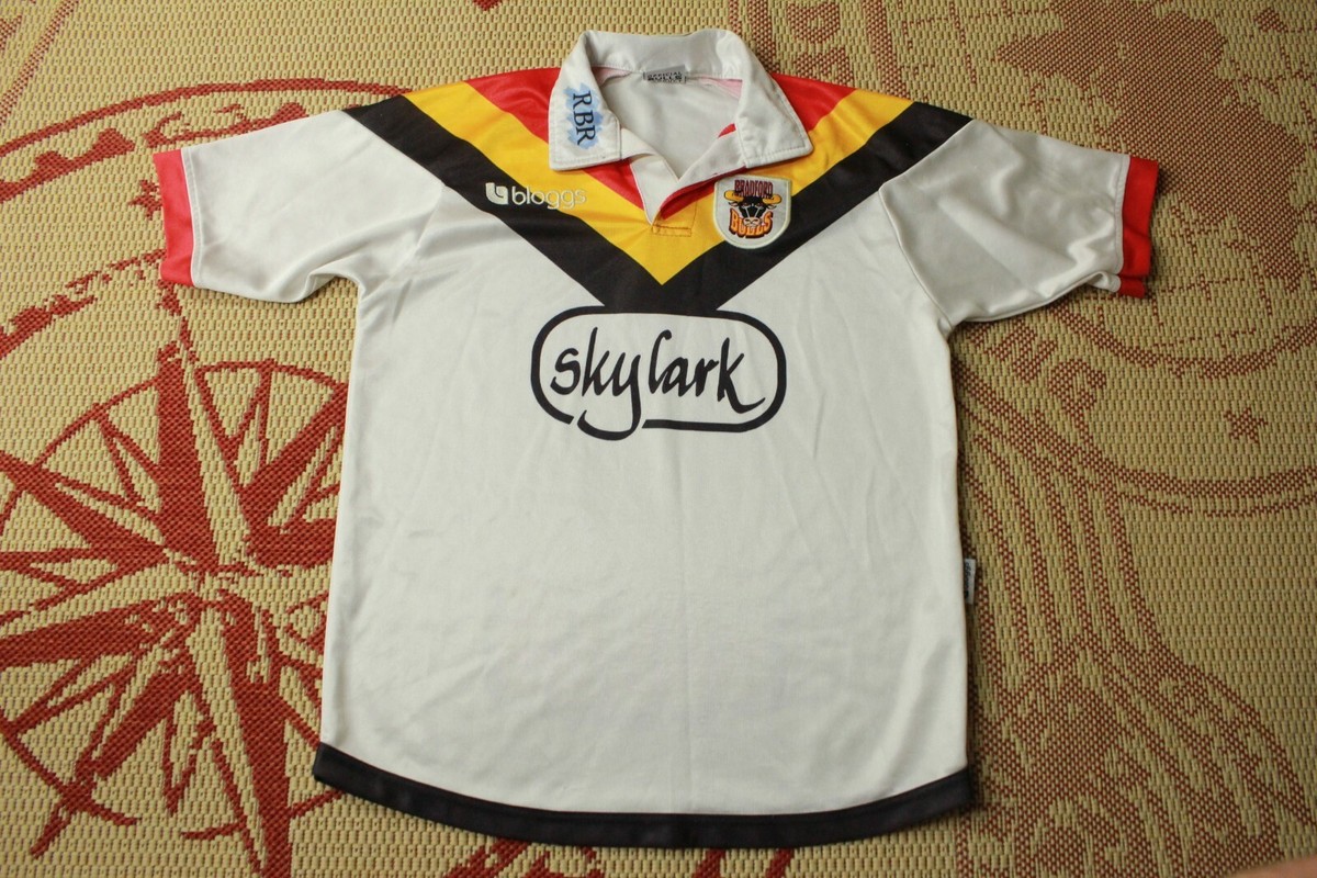 ウェア Bradford Bulls 2002 Jersey Rugby Shirt BRADFORD BULLS 2001 2002 RARE RUGBY SHIRT JERSEY BLOGGS ORIGINAL