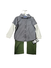 DKNY Boys 2 Piece Set- pants and button up shirt - 4T NWT