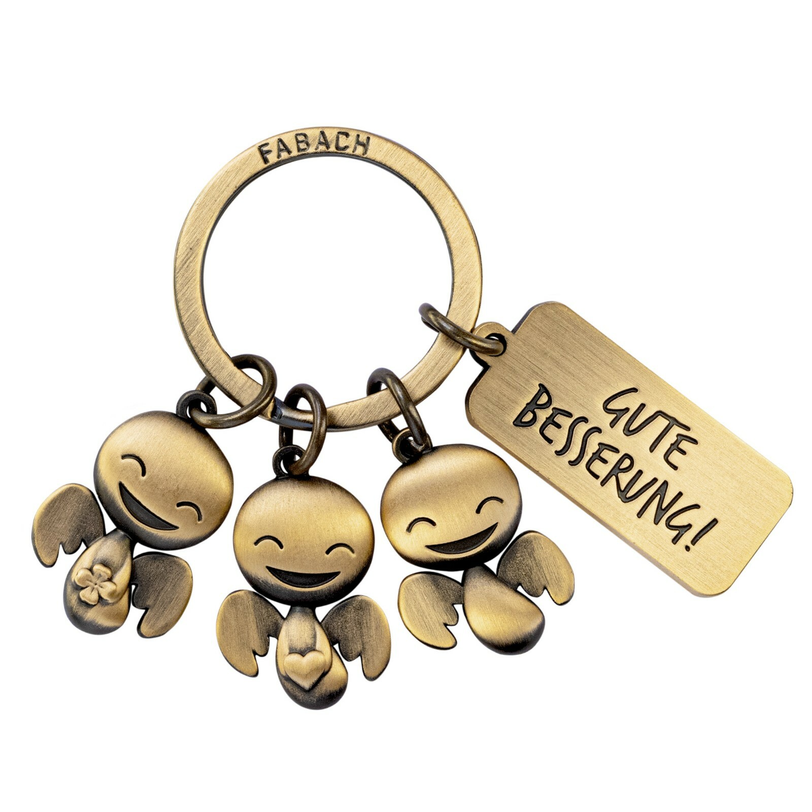 Schutzengel Schlüsselanhänger 3 Happy, Krankenhaus Glücksbringer Gute Besserung