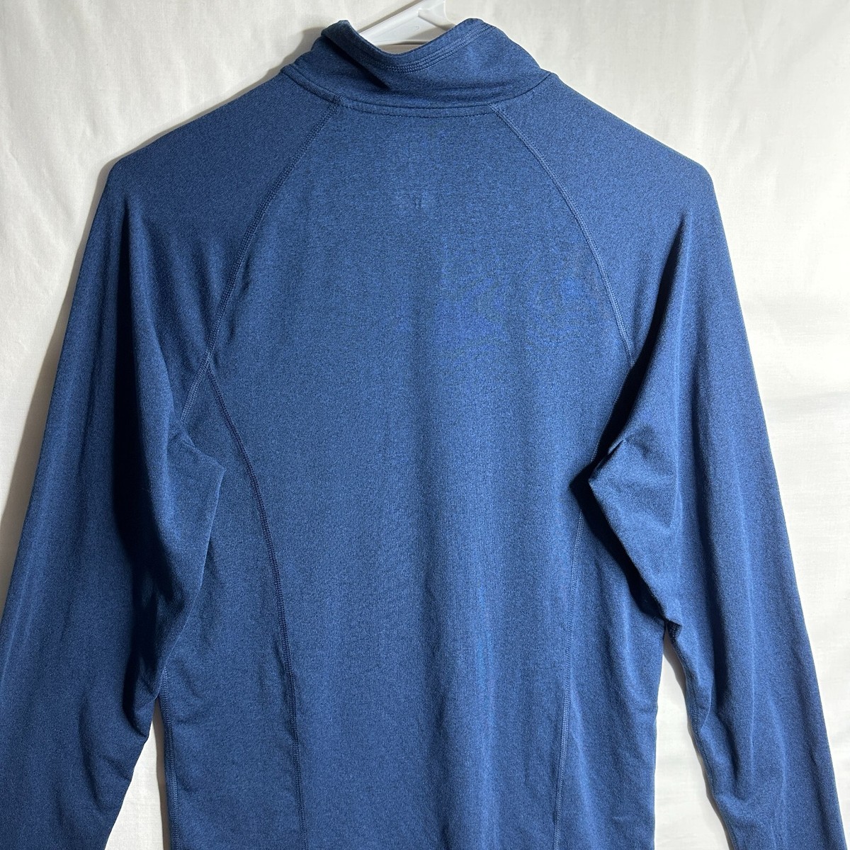 REI Shirt Mens Small Blue Long Sleeve Pullover 1/4 Zip Mock Neck