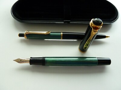 Pelikan Set M400 Füllfederhalter  + D400 Bleistift schwarz-grün-Stresemann