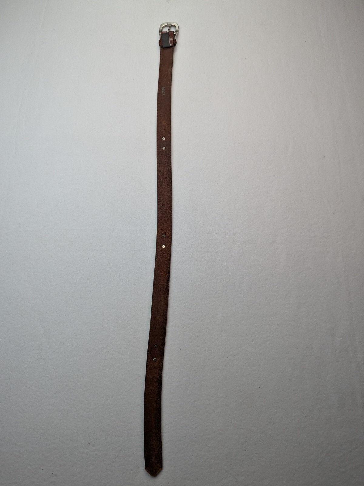 Brighton Silvertone Conche Brown Split Leather Be… - image 4