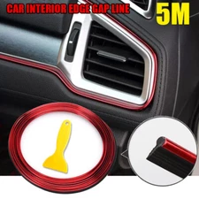 1X Red Car Interior Moulding Trim 3D Film Exterior Decoration Molding Strip Line