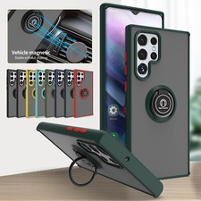 For Samsung Galaxy S22 S24 S21 S20 Note20 Ultra Magnetic Shockproof Ring Case