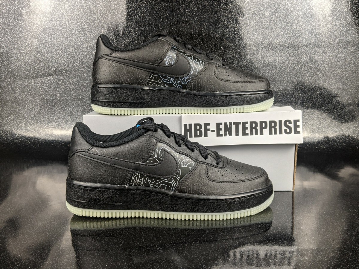 Nike AF1 Air Force 1 Computer Chip Space Jam Black Size 6Y Women's
