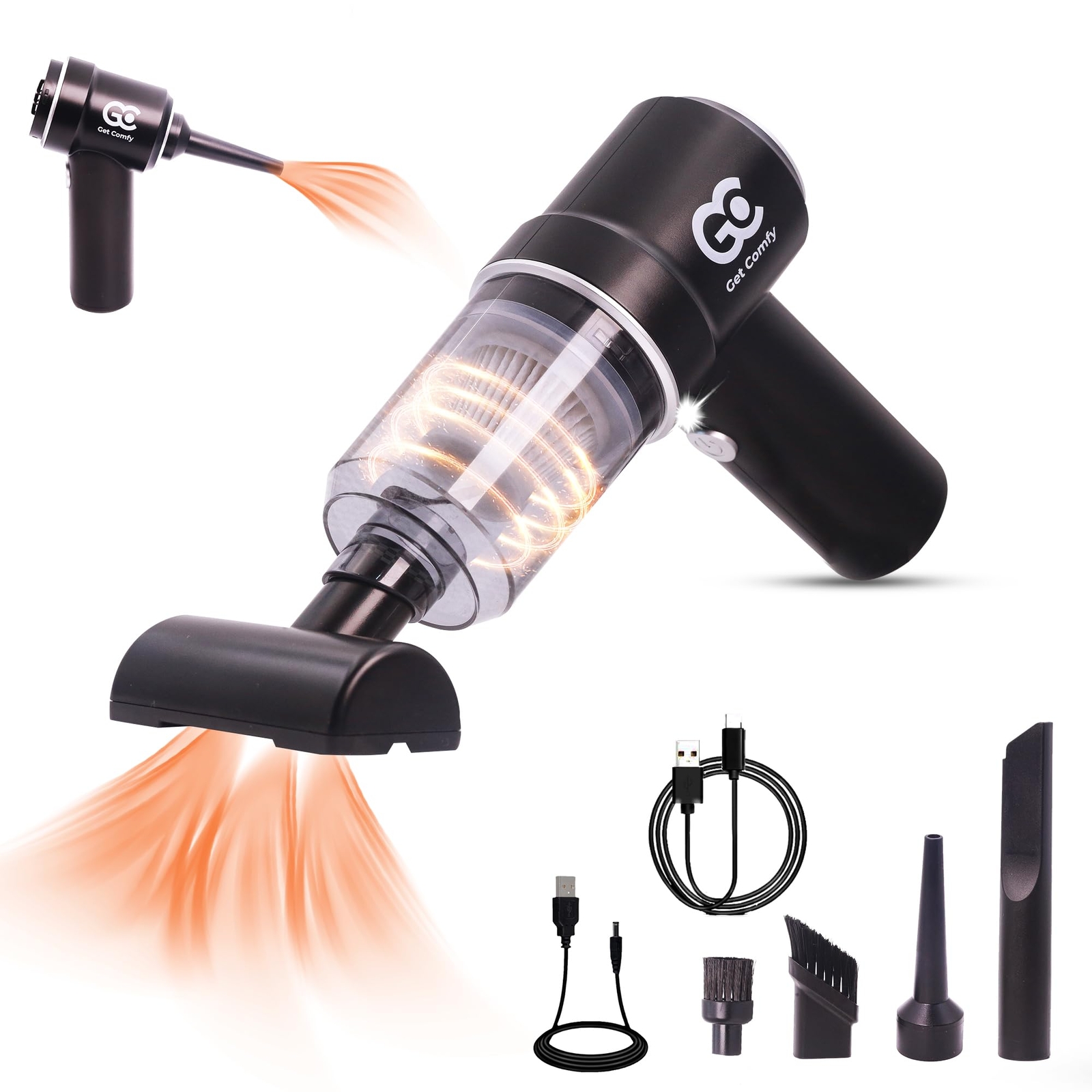 Car Vacuum Cleaner - 9000Pa Cordless Vacuum, Mini, Portable, Handheld | Sucke...