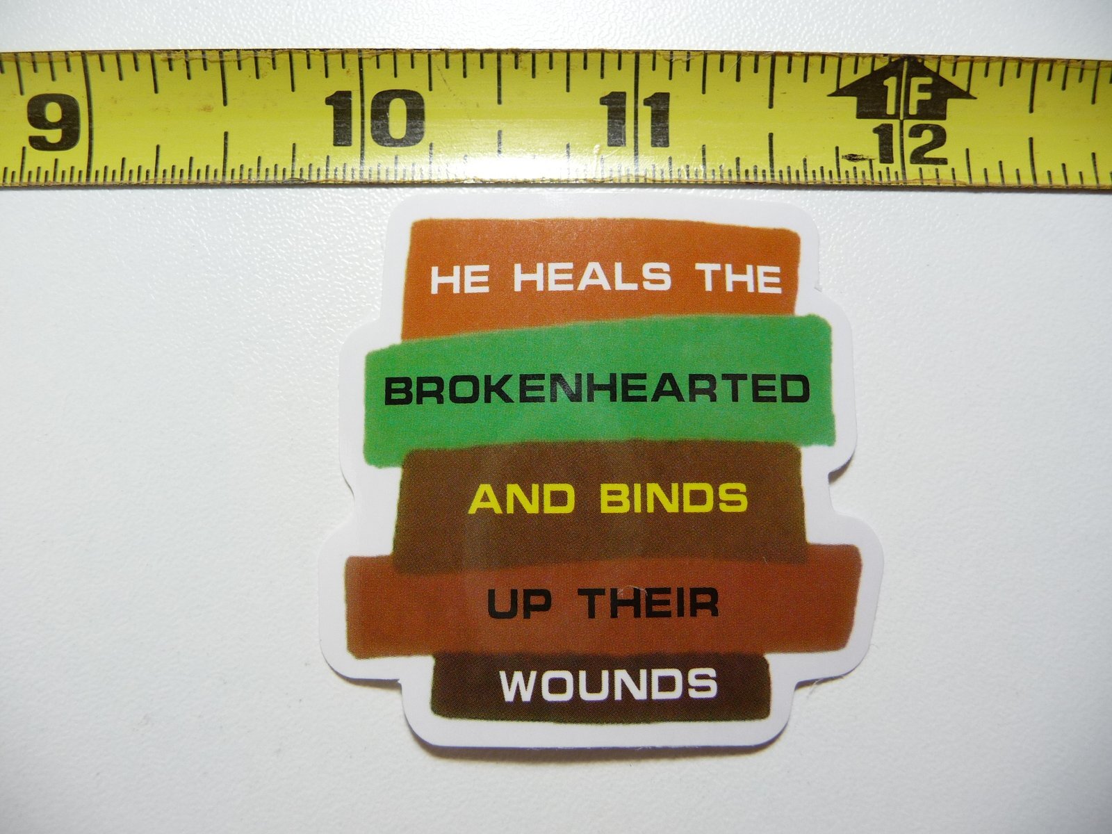 HE HEALS BROKENHEARTED BINDS WOUNDS DECAL STICKER FAITH CHURCH CHRISTIAN BELIEF