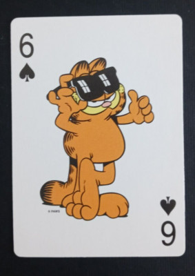 Hoyle Garfield Playing Card 6 Spades