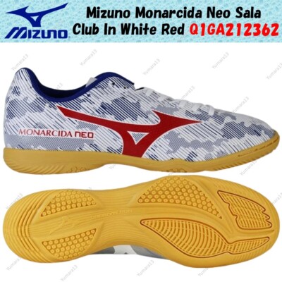 Mizuno Monarcida Neo Sala Club In White Red Q1GA212362 Men's Size