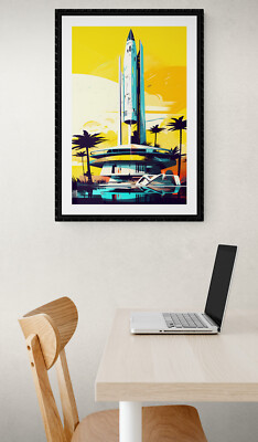1960s Mid Century Modern Atomic Age Art Print mca13 | eBay
