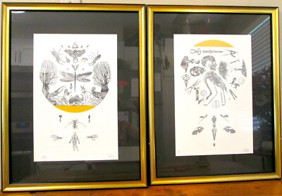 Artist 2501 Sign #'d w/COA Diptych! Quello Che E Sopra & E Sotto