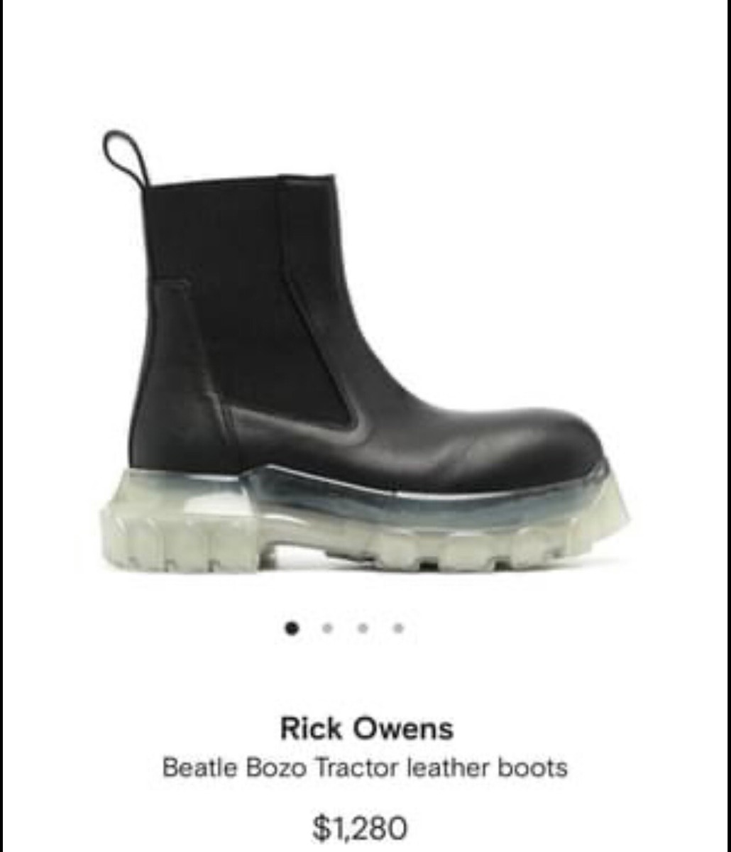 RICK OWENS BEATLE BOZO TRACTOR LEATHER BOOTS | eBay RICK OWENS BEATLE BOZO TRACTOR LEATHER BOOTS | eBay