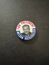 Nelson Rockefeller For President 1960 Republican Candidate Original Pin Button