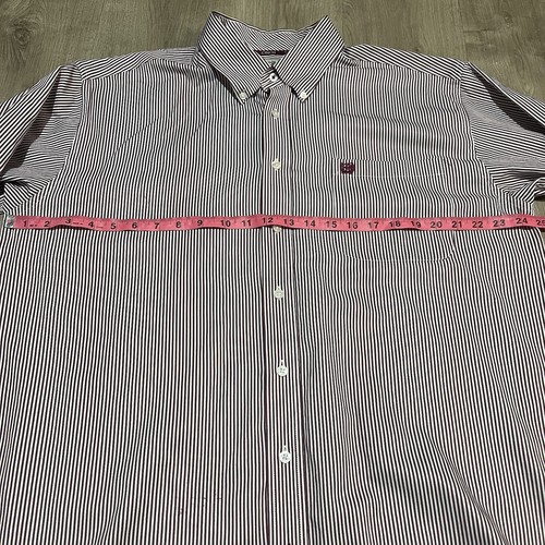 Cinch Men Shirt Large Red Striped Long Sleeve Button Workwear Rodeo Cowboy Ranch - Picture 6 of 7
