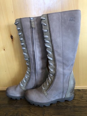 SOREL JOAN OF ARTIC WEDGE Tall 11 Ash 