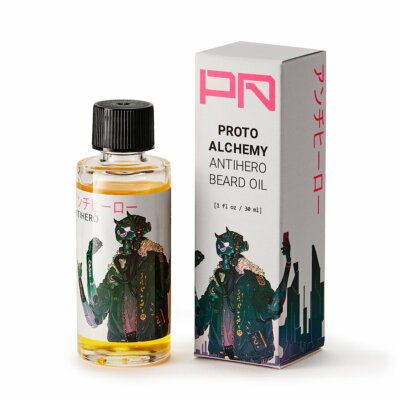 Proto Alchemy AntiHero Beard Oil, 1 oz, Organic Growth Enhance & Healthy