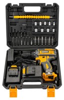 Akkuschrauber 21V Set Akku-Bohrschrauber Mit 2X Akku 2Ah Led