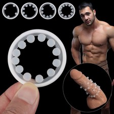 4PCS Cock Ring Silicone Super Stretchy Strong Stay Harder Penis Rings Sex Toys