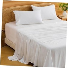Deep Pocket Sheets 18-24 Inch, Queen Size Egyptian Cotton Queen-Deep 22" White
