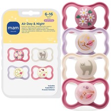 Air Pacifier for Babies 6-16 Months, Extra Air Flow for Sensitive Skin, Glows