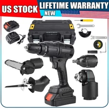 ZISTEL NEW 5 IN 1 Cordless Drill Combo Kit Multi-Tool Saw Sander Power Tool Set