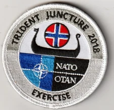 USAF AIR FORCE NATO Exercise Trident Juncture 2018 Norway patch