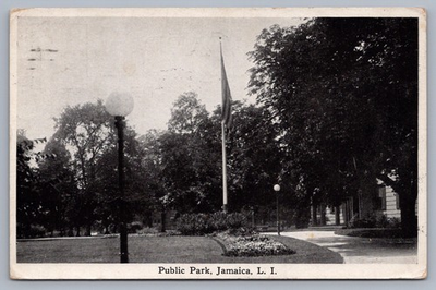 #ad Public Park Jamaica NY Queens Long Island Postcard L5 $4.99