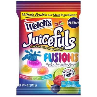 6x Welch's Fruit Snacks Juicefuls Fusions New Bulk Sweet Snack Treats 4oz