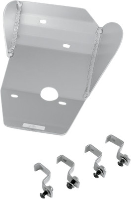 MOOSE OFFROAD Fits CR125 Skid Plate - Silver Aluminum Protection For Honda