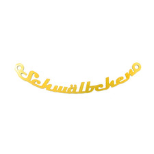 Armaturenblech Schriftzug "Schwälbchen" aus Messing für Simson Schwalbe