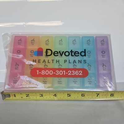 Large Weekly Pill Organizer, 4 Times a Day, 7-Day Moisture-Proof Pi... Fast Ship