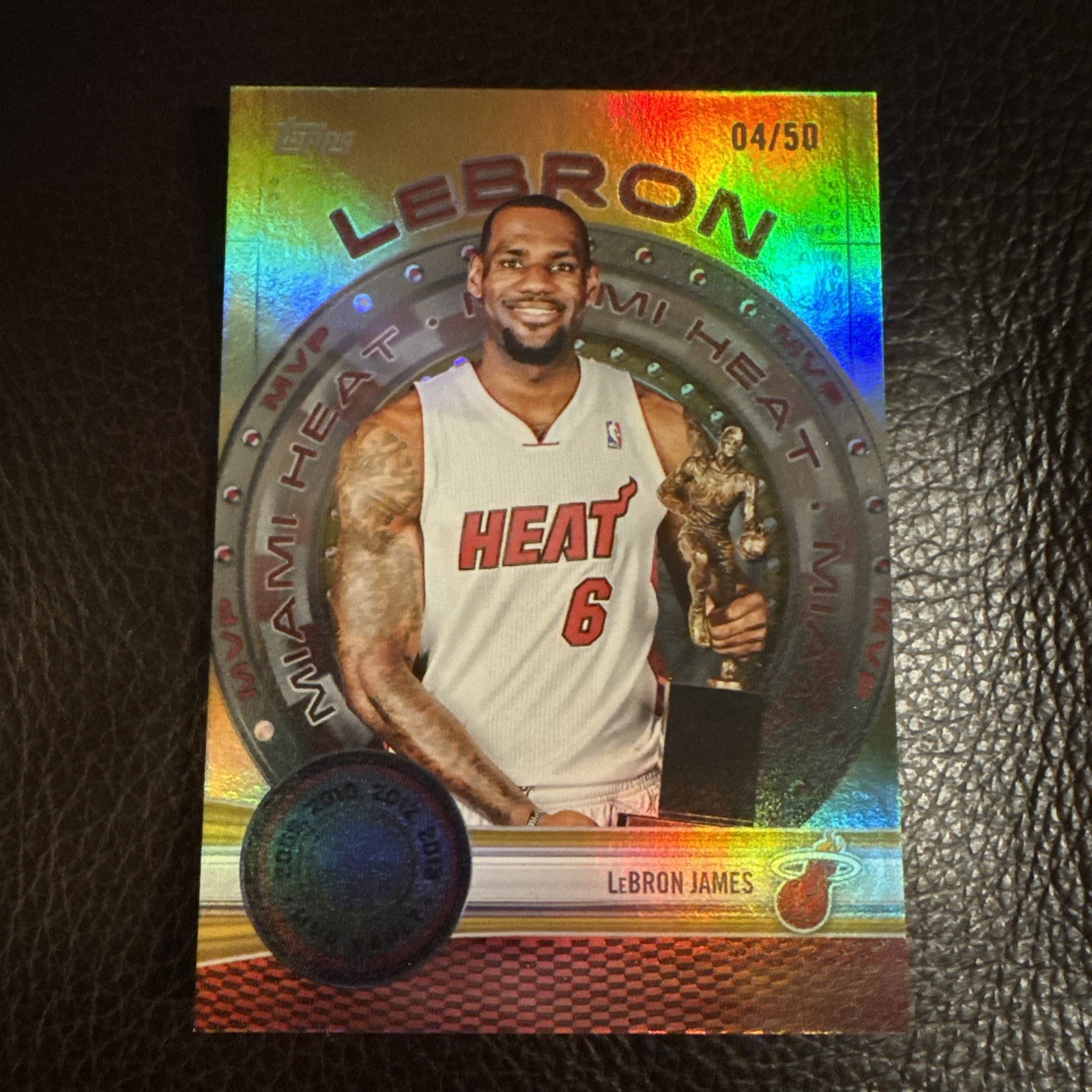 2025-26 Topps Flagship MVP Vault LeBron James #MVP-8 GOLD Rainbow /50