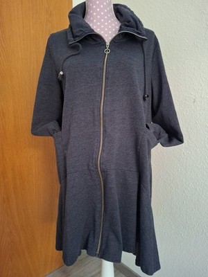 Ulla Popken Sweatshirt-Jacke / Mantelkleid- Gr.42/44   Jeansblau Baumwolle