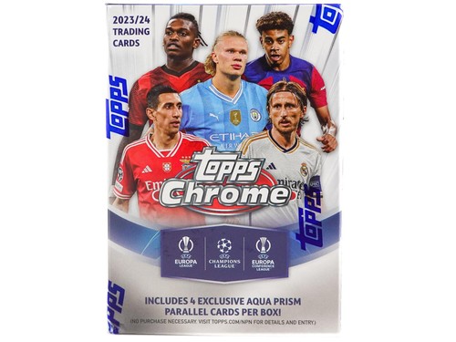 2023/24 TOPPS CHROME UEFA CLUB COMPETITIONS SOCCER 7-PACK BLASTER BOX
