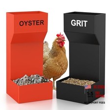 Chicken Oyster Shell Feeder and Grit Feeder,Metal Chicken Feeder,Chicken Coop