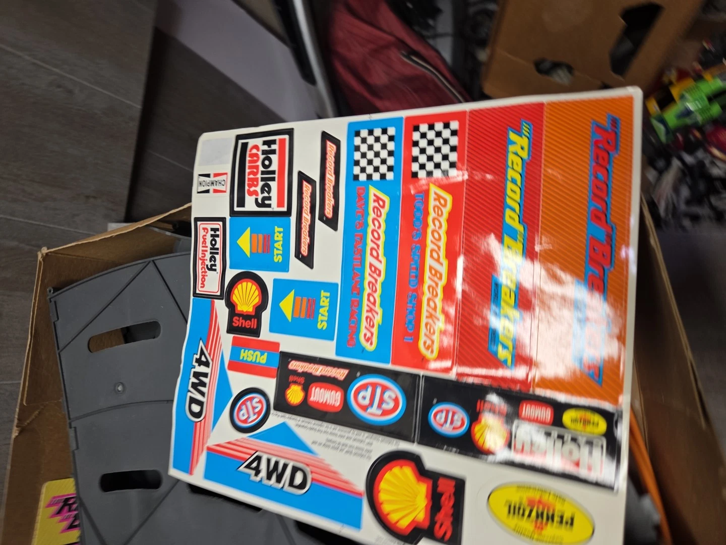  vintage hasbro record breakers super 8 speedway system pista de carro de corrida não testada 