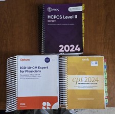 Bundle(3) 2024 Medical Coding Books AMA CPT,O...