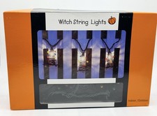 Halloween String of 10 Wire Bead Witch Hat Light Set Indoor Outdoor Length 67.5  