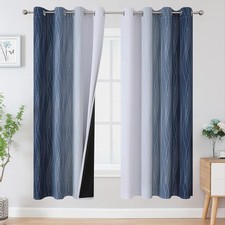 Estelar Textiler Navy Blue 52W x 72L Pack of 2 , and Greyish White