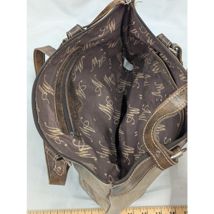 American West Hand Tooled Patterned Shoulder Bag … - image 10