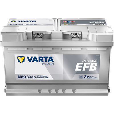 Varta 580500080K262 Varta EFB 12V 80Ah 800A für ALFA ROMEO ALPINE AUDI BMW
