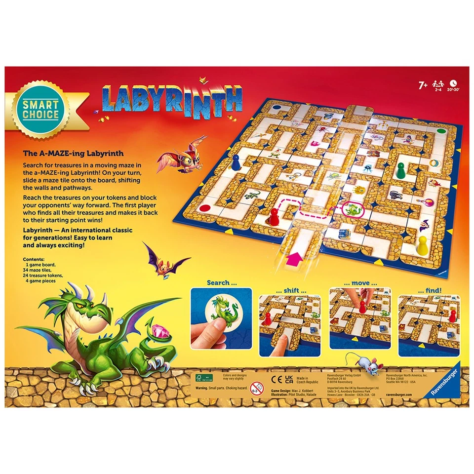 Ravensburger Labyrinth The Moving Maze Family Board Game Smart Choice - Image 3 of 4