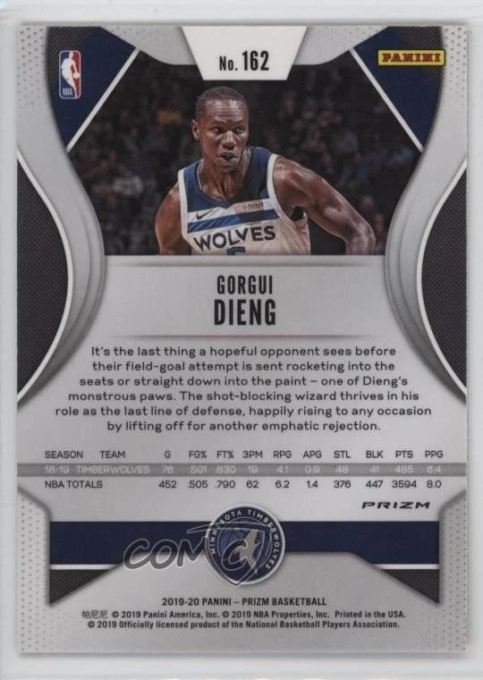 2019-20 Panini Prizm Orange Ice Prizm Gorgui Dieng #162 - Image 2 of 3