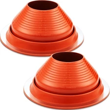 2 Pieces #7 Pipe Flashing Boot for OD 6" to 11" Silicone High Temp...