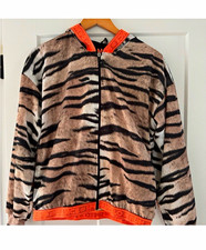 Molo Girls Animal Print Hooded Full Zip Fleece Jacket Hoodie Size 14-16