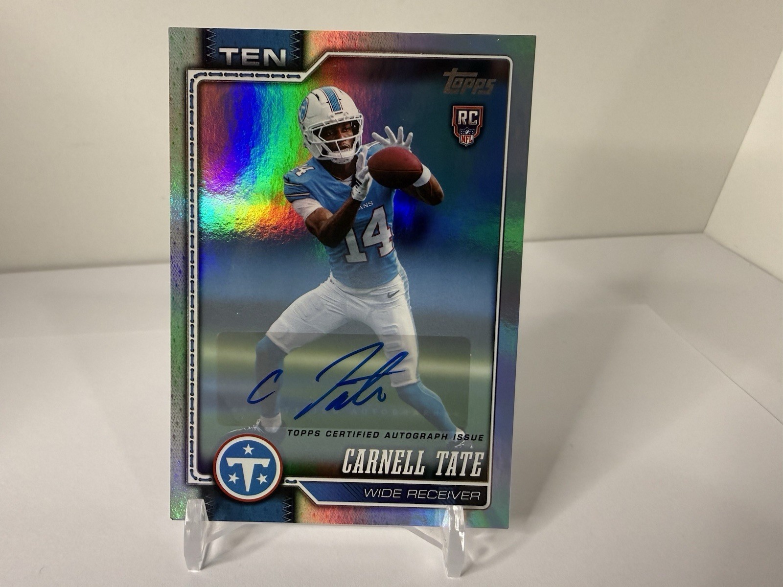 Topps 2026 Flagship Carnell Tate RC Foil Auto #318 Tennessee Titans