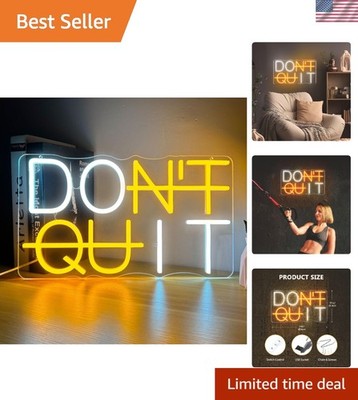 Versatile ''DON'T QUIT'' Neon Light - USB Powered, Perfect for Gym & Gamer Rooms